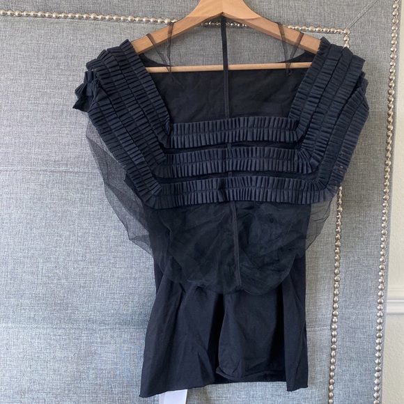 Rick Owens Sold Out Tull Blouse Sheer with Ruffles - IT 40 / Small / 4 - Picture 6 of 15